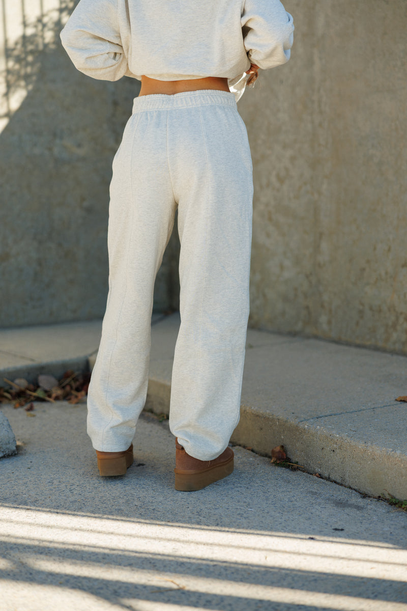 Barrel Fit Sweatpants - Heather Oat