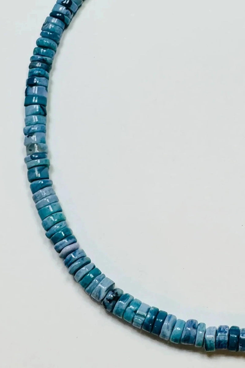 Theodosia Jewelry: Denim Blue Opal Candy Necklace