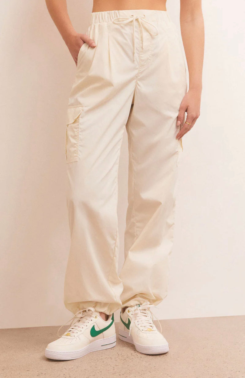 Z Supply: Out and About Nylon Cargo Trousers - Sandstone