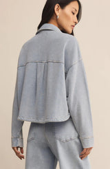 Z Supply | All Day Cropped Knit Jacket - Washed Indigo