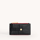 HAMMITT | 210 West One Size Wallet - Black/Brushed Gold Red Zip
