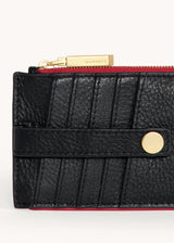 HAMMITT | 210 West One Size Wallet - Black/Brushed Gold Red Zip