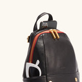 HAMMITT | Hunter Medium Backpack - Black/Brushed Gold Red Zip