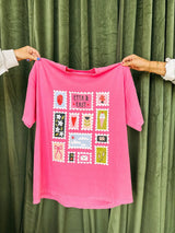 Etta & East Stamped With Love Graphic Tee- Charcoal