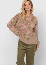 Camila Pullover Sweater - Taupe Multi