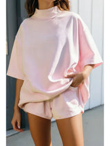Haddie Mock Neck Oversized Set