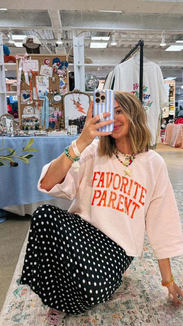 Etta & East | Favorite Parent Cut Off Sweatshirt