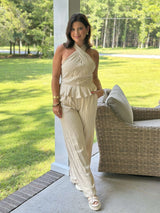 Steve Madden | Kosta Peplum Top - Oatmeal