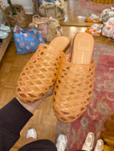 Dolce Vita | Ginna Woven Jelly Slides - Whiskey