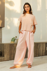 Gia Textured Knit Set Light Pink