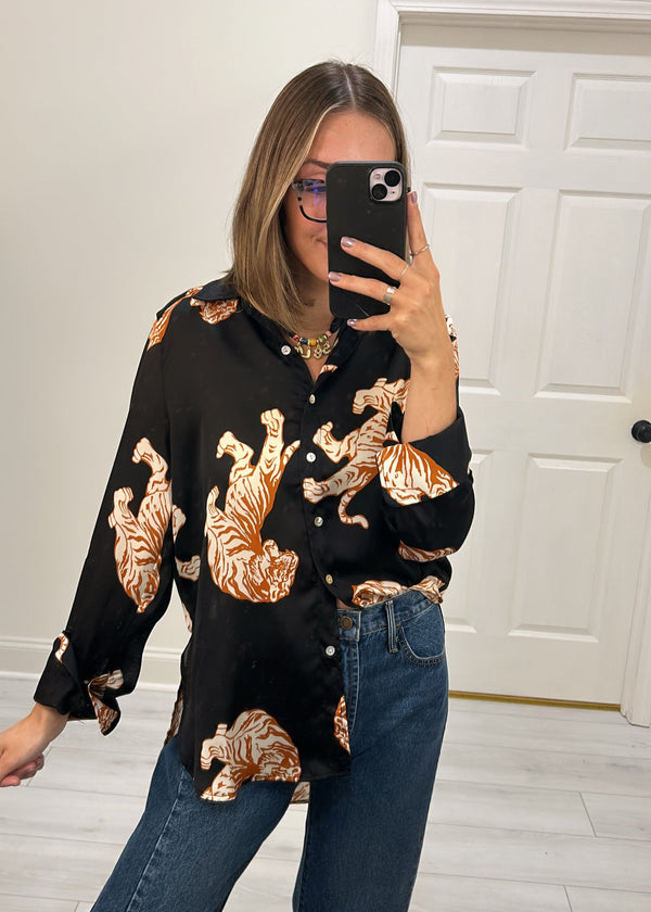 Marley Long Sleeve Top - Bengal Tigress