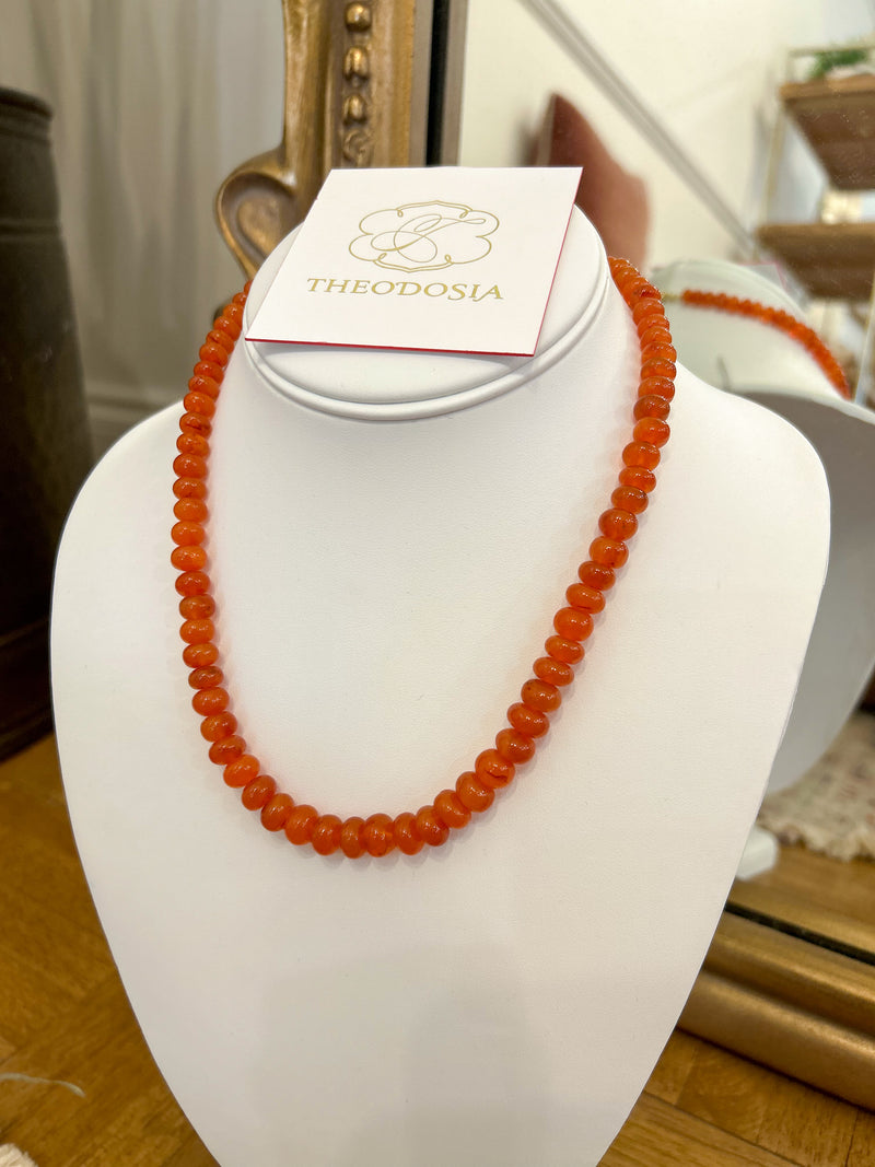 Theodosia Jewelry: Smooth Carnelian Candy Necklace