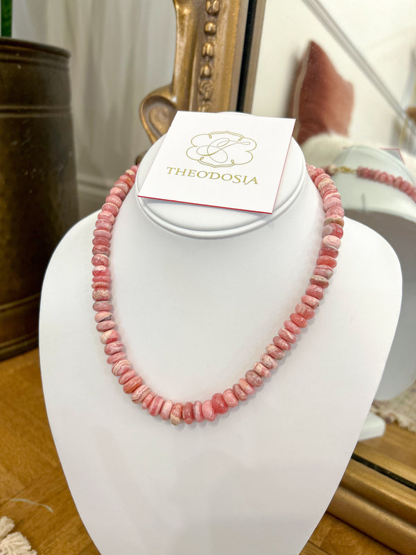 Theodosia Jewelry: Rhondochrosite Candy Necklace