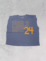 Feels Like 24' Muscle Tank - Denim Blue