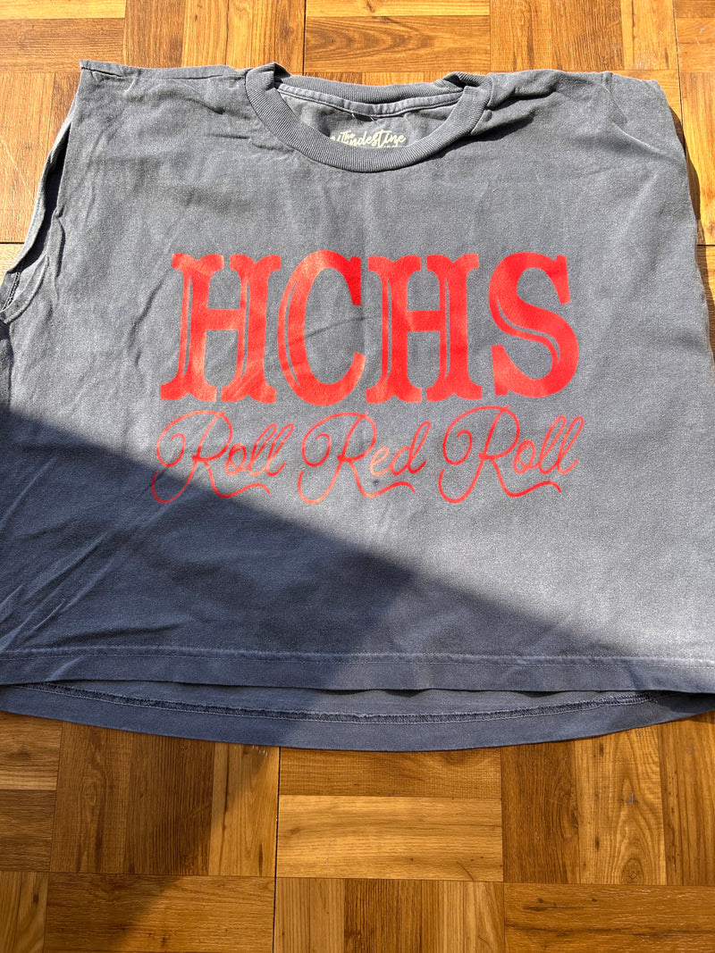 HCHS Roll Red Roll Muscle Tank - Denim Blue