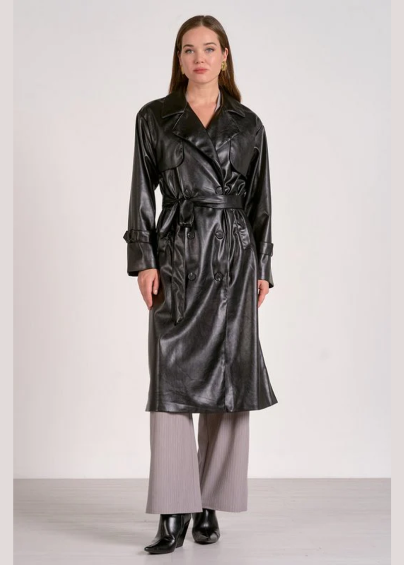 Florentine Trench Coat - Black