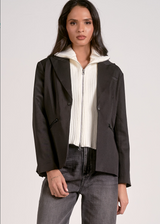 Brinkley Sweater Blazer Combo - Black Off White
