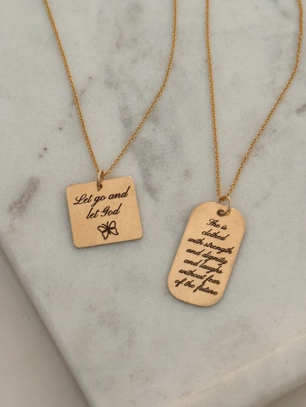 ALV JEWELS: Proverbs 31:25 Necklace