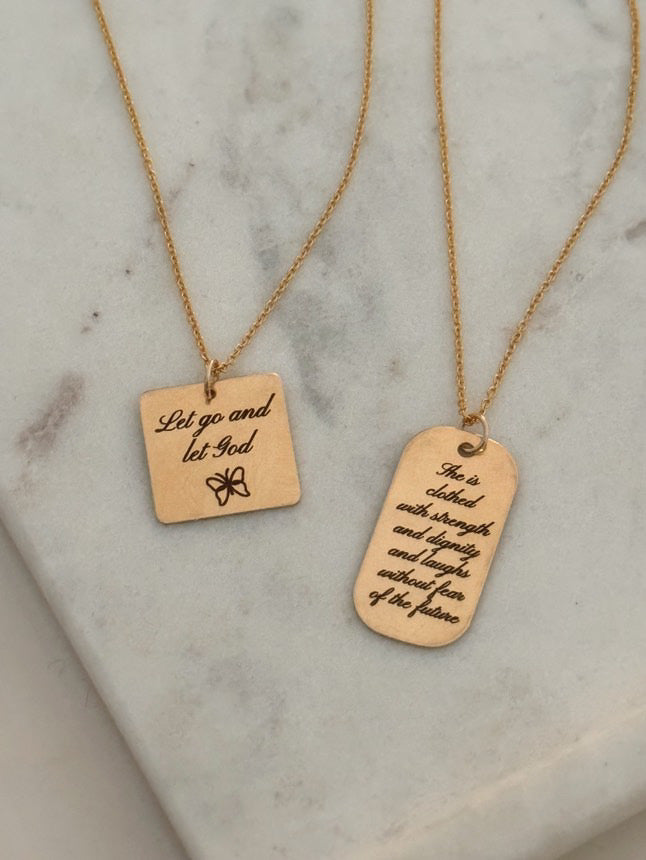 ALV JEWELS: Proverbs 31:25 Necklace