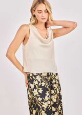 Last Night Cowl Neck Top - Ivory