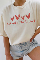 All We Need Is Love Oversized T Shirt