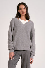 Lonnys Tank Sweater - Grey/White