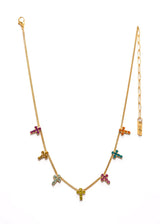 TOVA | Multi Cross Necklace - Watermelon