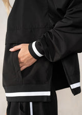 Woven Windbreaker Set - Black