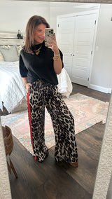 Leopard Drawstring Pants