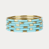 Budha Girl Turquoise Veda Bangle ( Set of 6 )