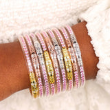 Budha Girl Three Queens All Weather Bangles - Petal Pink