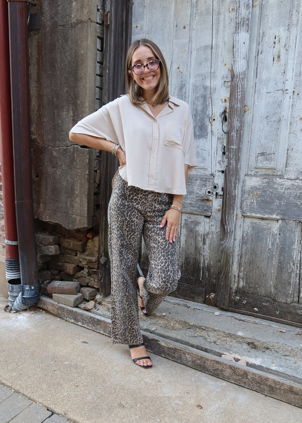 Jude Cropped Blouse - Ecru