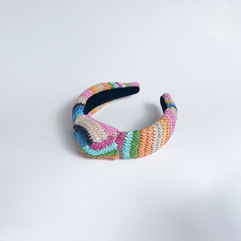 Rattan Knot Headband Rainbow