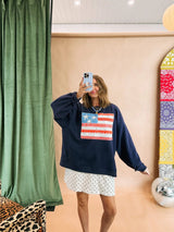 Etta East: USA Sweatshirt - Navy