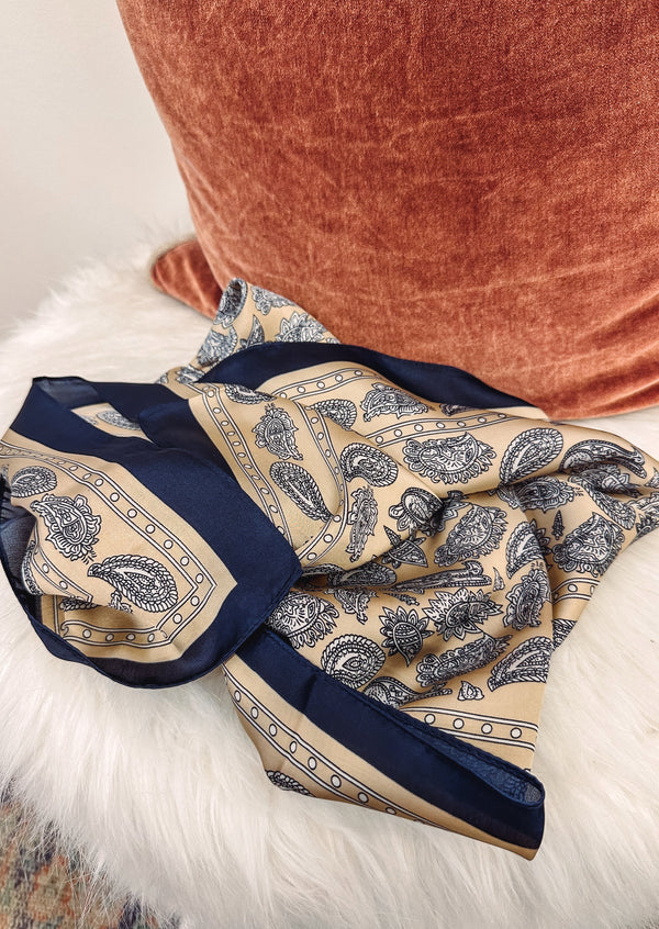 Classical Navy/Tan Scarf