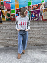 Z Supply | Amor Boyfriend Sweatshirt - Classic Heather Grey
