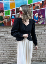 Scottie Scallop Long Sleeve - Black