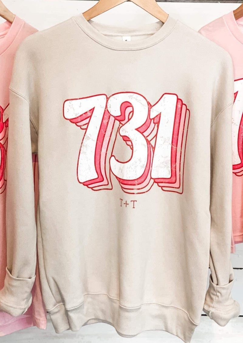 Area Code Vintage Heather Dust Sweatshirt