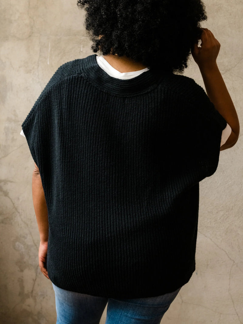 Able Ingrid Sweater Vest - Black