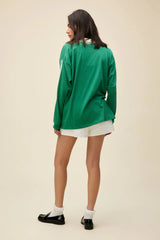 DAYDREAMER Ciao Rugby Long Sleeve - Jade/White