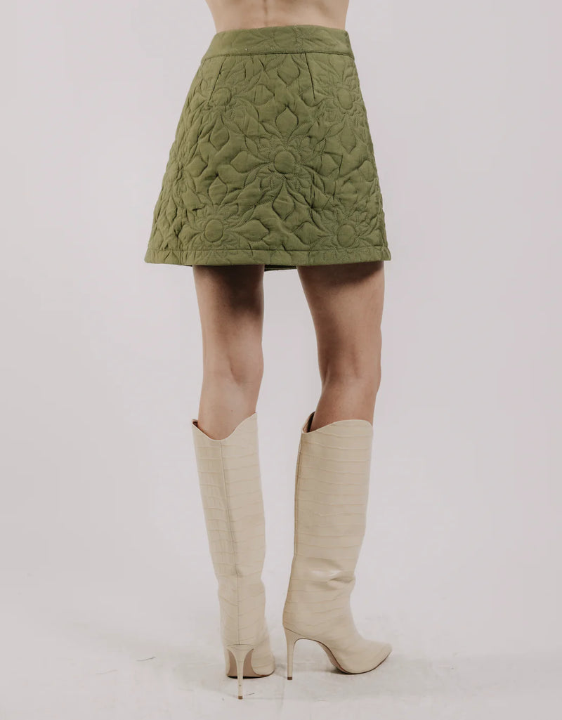 Love The Label | Melanie Quilted Skirt - Olive