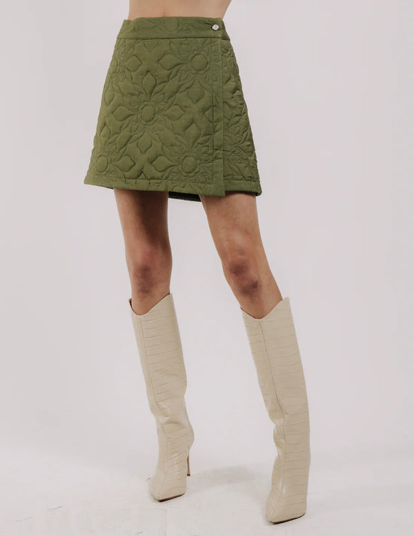 Love The Label | Melanie Quilted Skirt - Olive