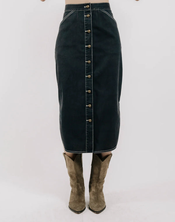 Love The Label | Apoline Midi Skirt - Pagent Blue