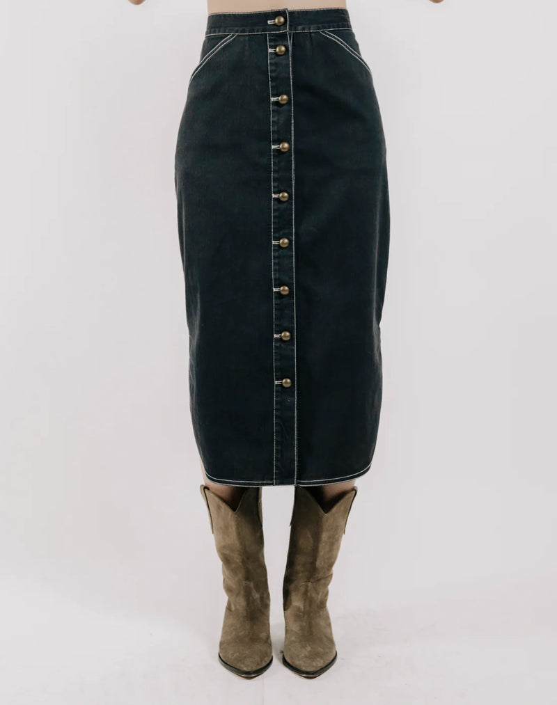 Love The Label | Apoline Midi Skirt - Pagent Blue