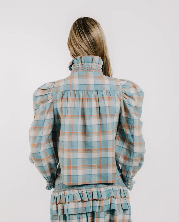 Love The Label | Long Sleeve Zuri Top - Wind Chime Plaid