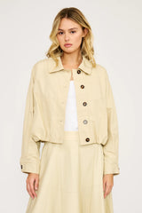 Tiana Bubble Hem Jacket - Lt Beige