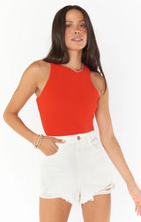 MUMU: Best Bodysuit - Red Stretch