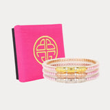 BUDHAGIRL - All Weather Bangles - 3 Queens - Petal Pink