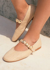 Dolce Vita | Relan Ballet Flat - Natural Raffia