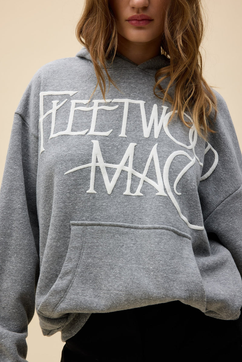 Daydreamer | Fleetwood Mac Logo Oversized Hoodie - Heather Grey